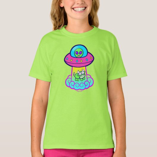 Kidcore UFO Schattige Kawaii T-shirt (Voorkant)