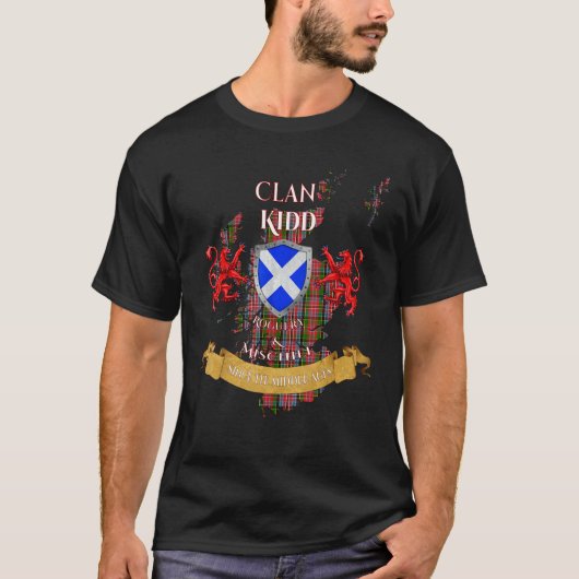 Kidd Scottish Family Clan Middle Ages Mischief T-shirt (Voorkant)