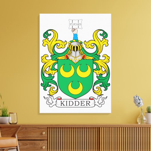 Kidder Family Crest Canvas Afdruk (Insitu (Woonkamer))