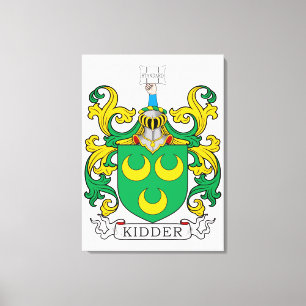 Kidder Family Crest Canvas Afdruk