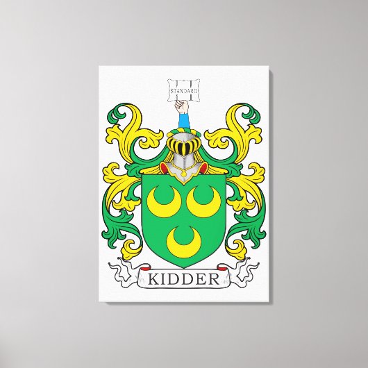 Kidder Family Crest Canvas Afdruk (Voorkant)