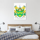 Kidder Family Crest Canvas Afdruk (Insitu (Slaapkamer))