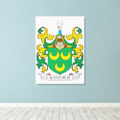 Kidder Family Crest Canvas Afdruk (Insitu (Houten vloer))