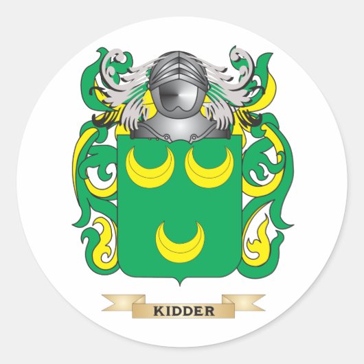 Kidder Wapen (Family Crest) Ronde Sticker (Voorkant)