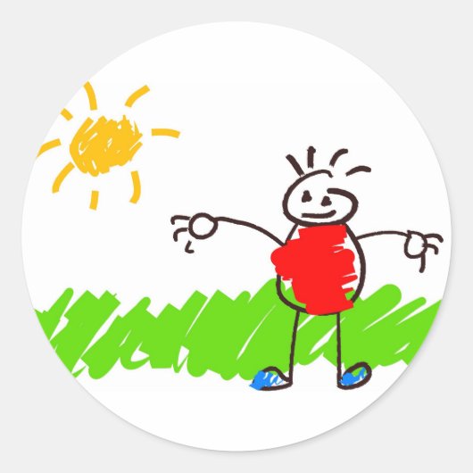 Kiddie Art Ronde Sticker (Voorkant)