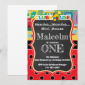 Kiddie Clubhouse Verjaardag Uitnodigen Kaart (Voorkant / Achterkant)