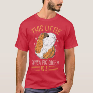 Kiddie Cute Cavia-ontwerp voor een 3-jarige cavia T-shirt