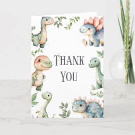 Kiddie Cute Dinosaurus Thema Verjaardag Bedanktkaa Bedankkaart