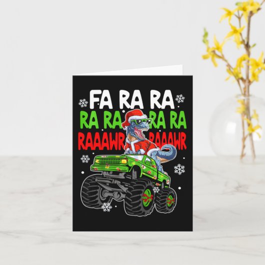 Kiddie Dino Fa Ra Ra Rawr Dinosaur Monster Truck C Kaart (Gele Bloem)