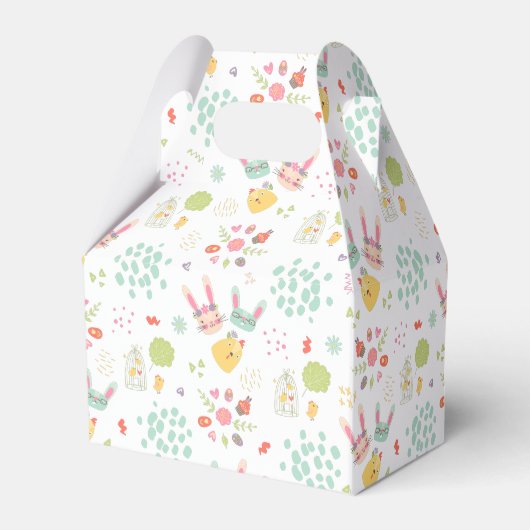 Kiddie Easter Bunny Pattern Bedankdoosjes (Achterkant)