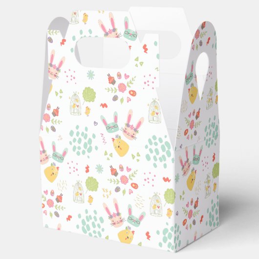 Kiddie Easter Bunny Pattern Bedankdoosjes (Geopend)