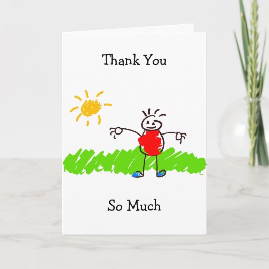 Kiddie Kunst, Hartelijk Dank, Echt Waar Bedankkaart (Voorkant)