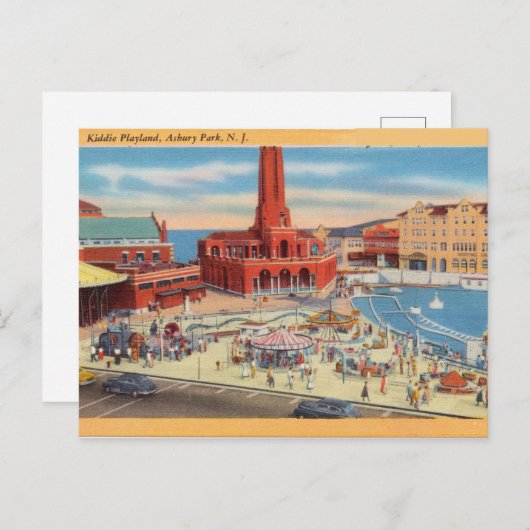 Kiddie Playground, Asbury Park, New Jersey Briefkaart (Voorkant / Achterkant)