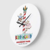 Kiddieland Melrose Park, IL, Pole Sign Grote Klok (Hoek)