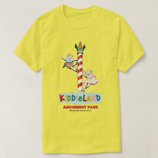 Kiddieland Melrose Park, IL, Pole Sign T-shirt (Design voorkant)