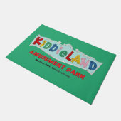 Kiddieland Melrose Park, IL, Tekst teken Deurmat (Schuin)