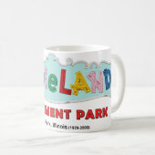 Kiddieland Melrose Park, IL, Tekst teken Koffiemok (Voorkant rechts)