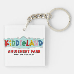 Kiddieland Melrose Park, IL, Tekst teken Sleutelhanger