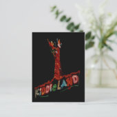 Kiddieland Melrose Pk.  Neon Sign Post Card Briefkaart (Staand voorkant)