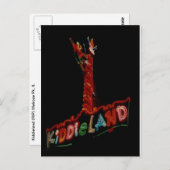 Kiddieland Melrose Pk.  Neon Sign Post Card Briefkaart (Voorkant / Achterkant)