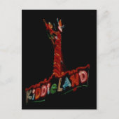 Kiddieland Melrose Pk.  Neon Sign Post Card Briefkaart (Voorkant)