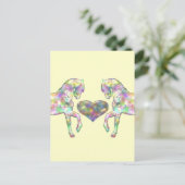 Kiddies Horse and Love Heart Briefkaart (Staand voorkant)
