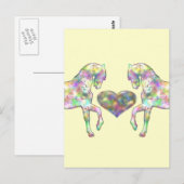 Kiddies Horse and Love Heart Briefkaart (Voorkant / Achterkant)