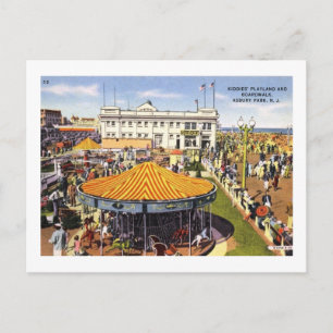 Kiddies Playland, Asbury Park, Vintage van New Jer Briefkaart