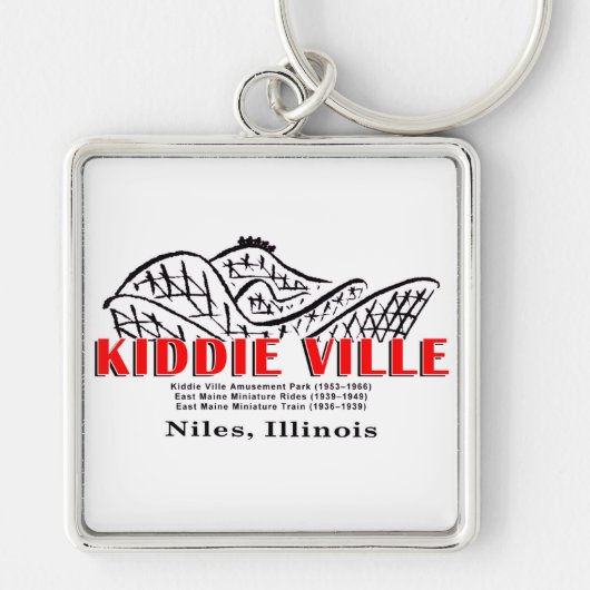 Kiddieville Amusement Park, Niles, Illinois Sleutelhanger (Voorkant)