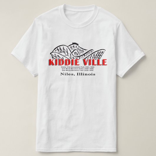 Kiddieville Amusement Park, Niles, Illinois T-shirt (Design voorkant)