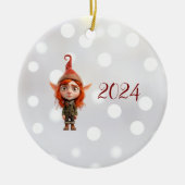 Kidding Me Teen Christmas Elf Keramisch Ornament (Voorkant)