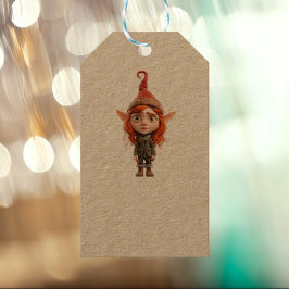 Kidding Me Teen Christmas Elf Kraft Gift Labels Cadeaulabel