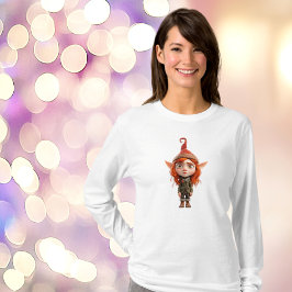 Kidding Me Teen Christmas Elf Vrouwen T-shirt