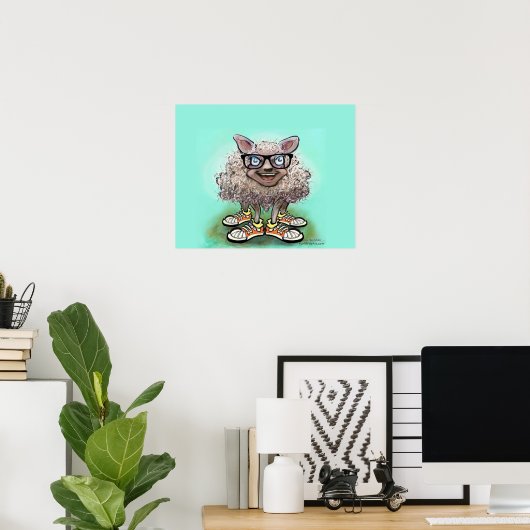 Kiddo Sheep Poster (Thuiskantoor)