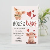 Kiddos Varkens & Kusjes | Verjaardags Dankkaartjes Feestdagenkaart (Staand voorkant)