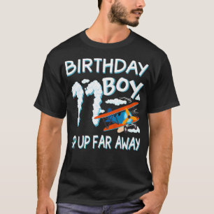 Kiddos vliegen weg 11e verjaardag jongen vliegtuig t-shirt