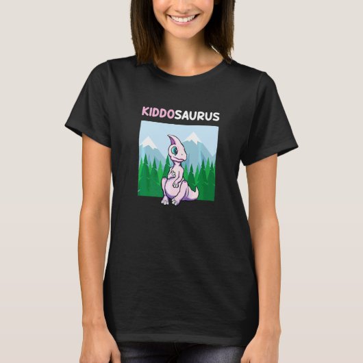 Kiddosaurus Dinosaur Cute Kiddo Hadrosaur T-shirt (Voorkant)