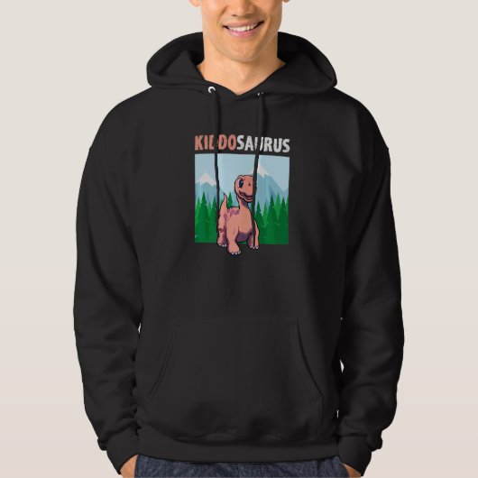 Kiddosaurus Dinosaur Leuke Kiddo Apatosaurus 1 Hoodie (Voorkant)