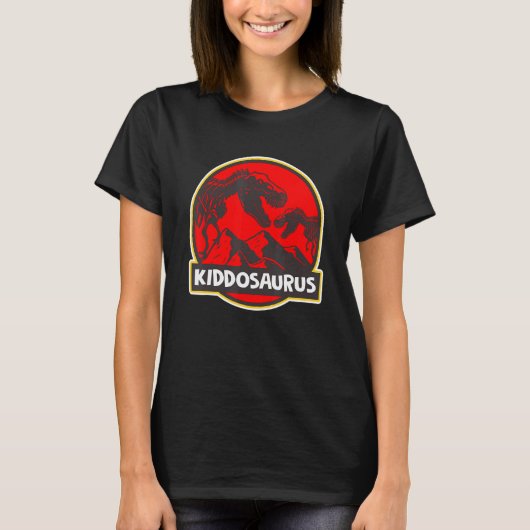 Kiddosaurus Rex Kind Kiddo Saurus Dinosaur T-shirt (Voorkant)