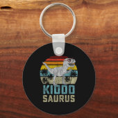 Kiddosaurus T Rex Dinosaur Kiddo Saurus Family Mat Sleutelhanger (Voorkant)