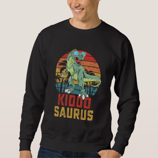 Kiddosaurus T Rex Dinosaur Kiddo Saurus Family Mat Trui (Voorkant)