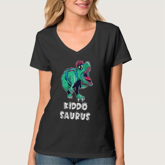 Kiddosaurus T Rex Dinosaur Kiddo Saurus Kinder Tre T-shirt (Voorkant)