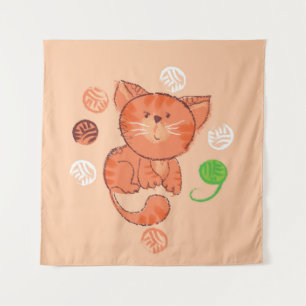 Kiddy Speelgoed Cat: illustratie. Wandkleed