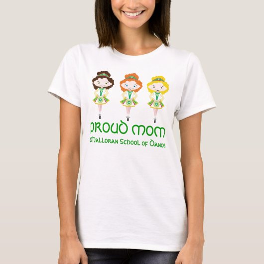 KIDLETS Iers dansersschool trotse moeder T-shirt (Voorkant)