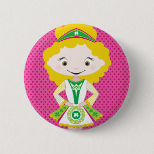 KIDLETS :: Ierse danser blond Ronde Button 5,7 Cm