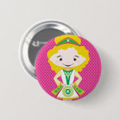 KIDLETS :: Ierse danser blond Ronde Button 5,7 Cm (Voorkant /achterkant)