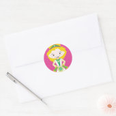KIDLETS :: Ierse danser blond Ronde Sticker (Envelop)