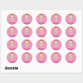 KIDLETS Ierse danser dansen rood haar Ronde Sticker (Vel)