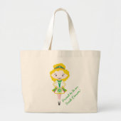 KIDLETS Ierse danseres dansende blonde schoenenzak Grote Tote Bag (Voorkant)