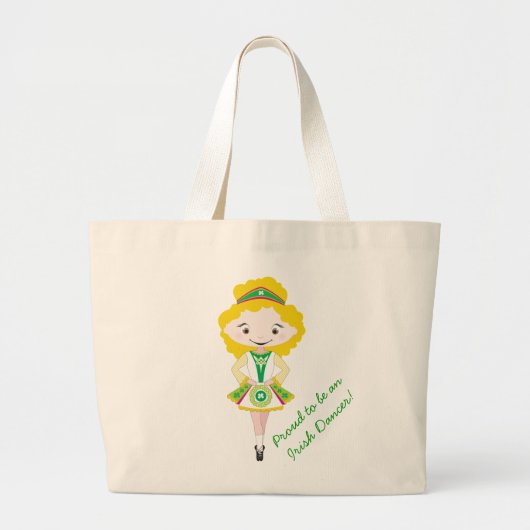 KIDLETS Ierse danseres dansende blonde schoenenzak Grote Tote Bag (Voorkant)